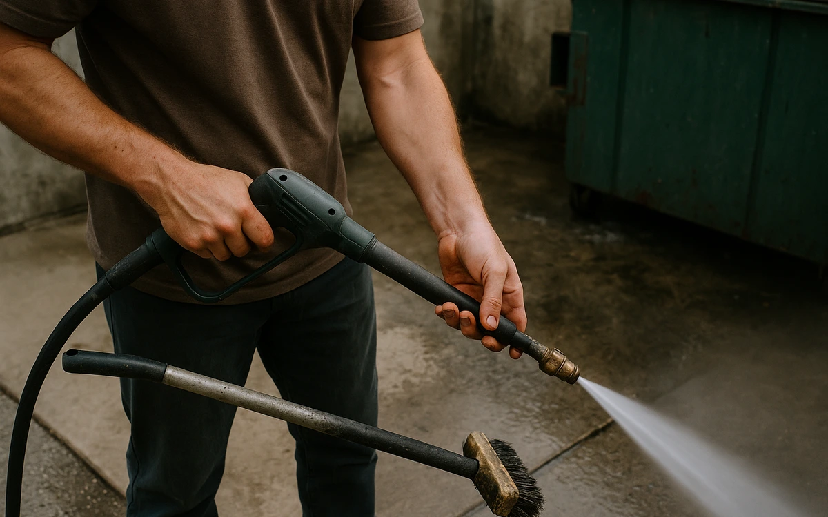 Dumpster pad cleaning contractor